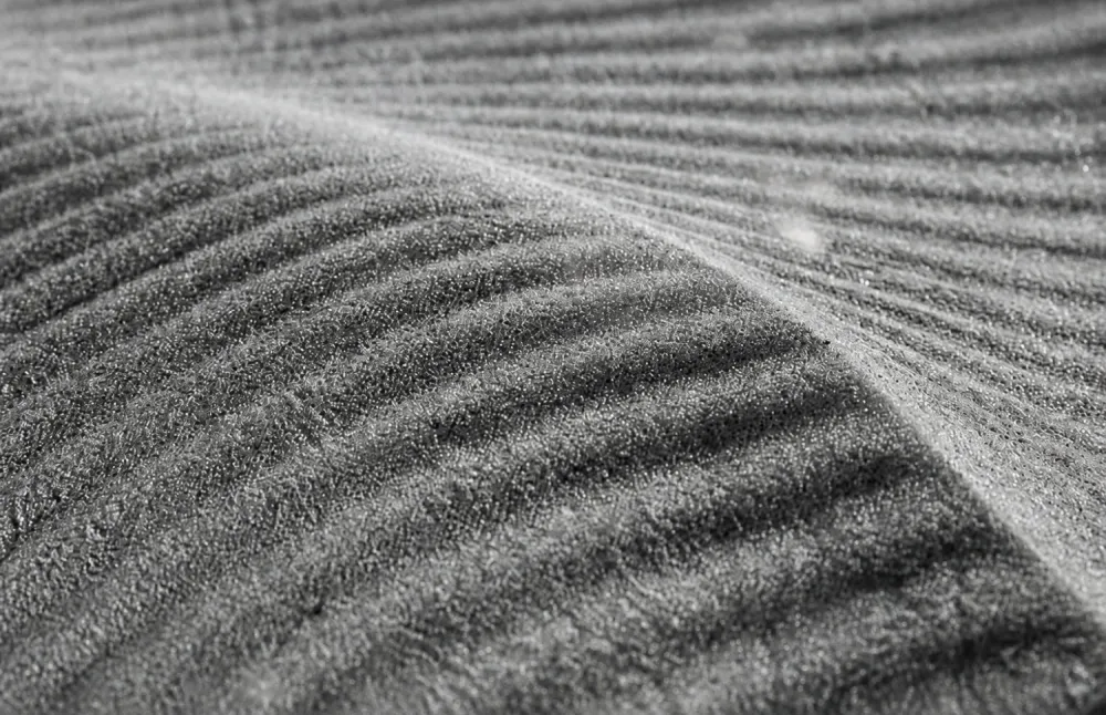 Folded linen in raking light