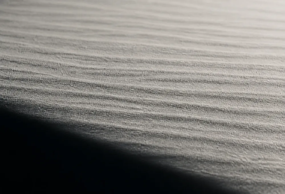 Rippled sand at night